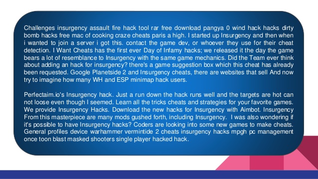 Insurgency Hacks Mac Sohafame - roblox hacks mpgh